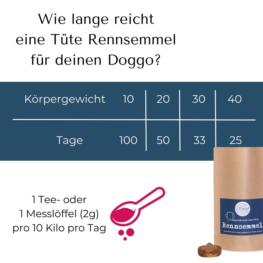 Rennsemmel für Hunde & Katzen